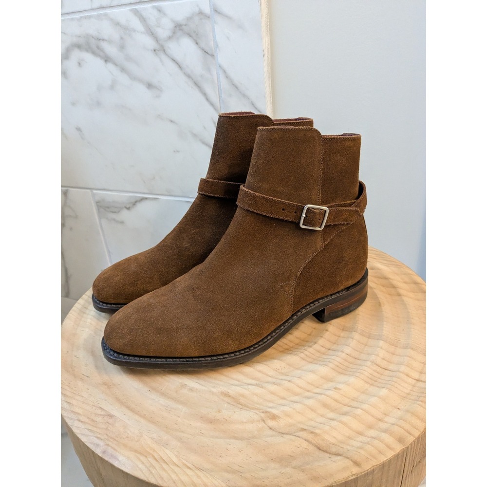 Loake Godiva Suede Buckle Ankle Boots Womens UK 5.5/US 7.5 Brown Made in England